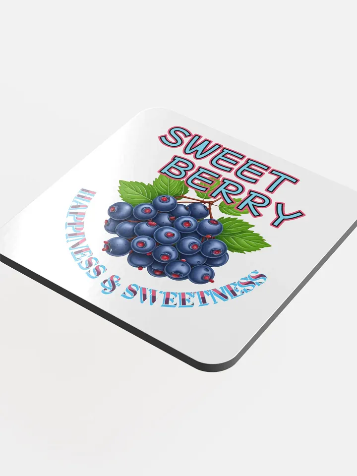 Sweet Berry Happiness And Sweetness Funky Glossed Cork Coaster product image (1)