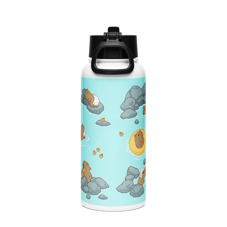 Capybara Spa Paradise Stainless Steel Water Bottle product image (2)