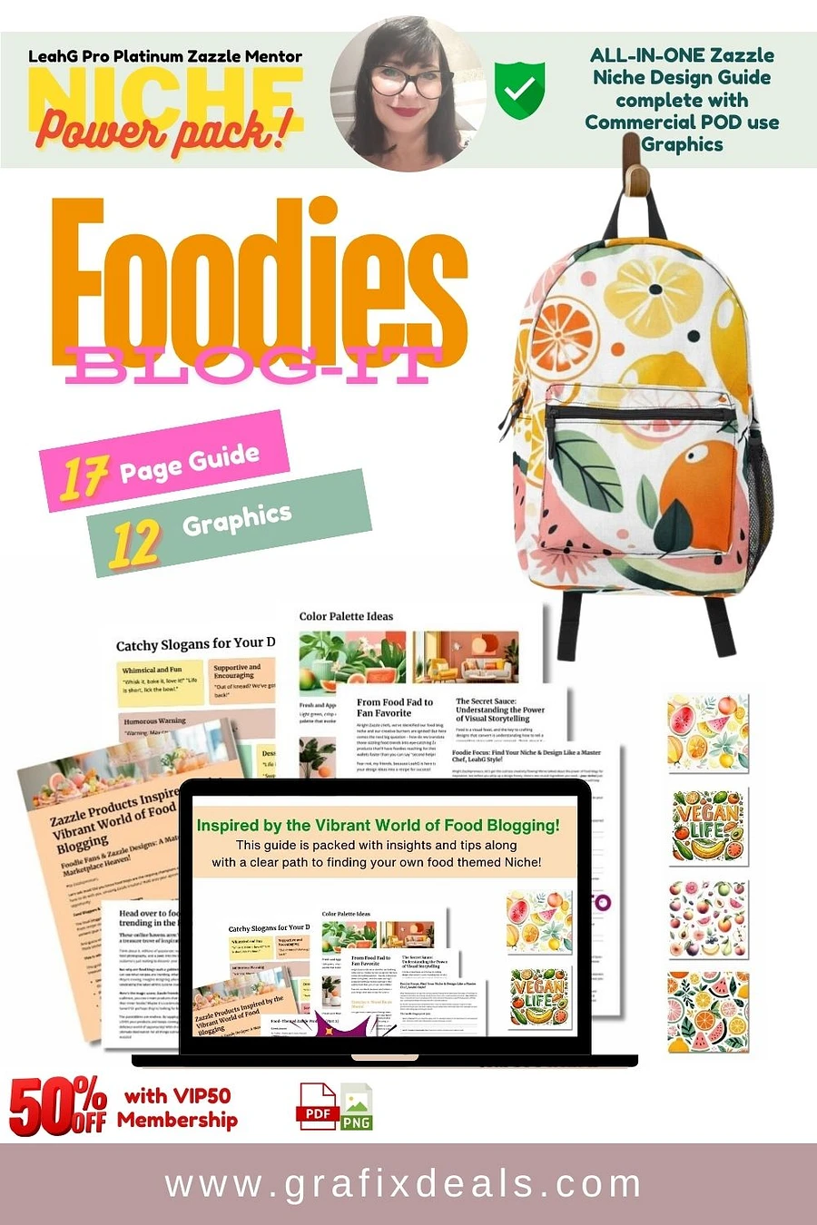 POD Guide and Graphics for Zazzle and more| Food Blogger Niche product image (1)