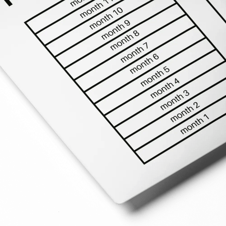 ANNUAL RENT TRACKER (black design 1) product image (2)