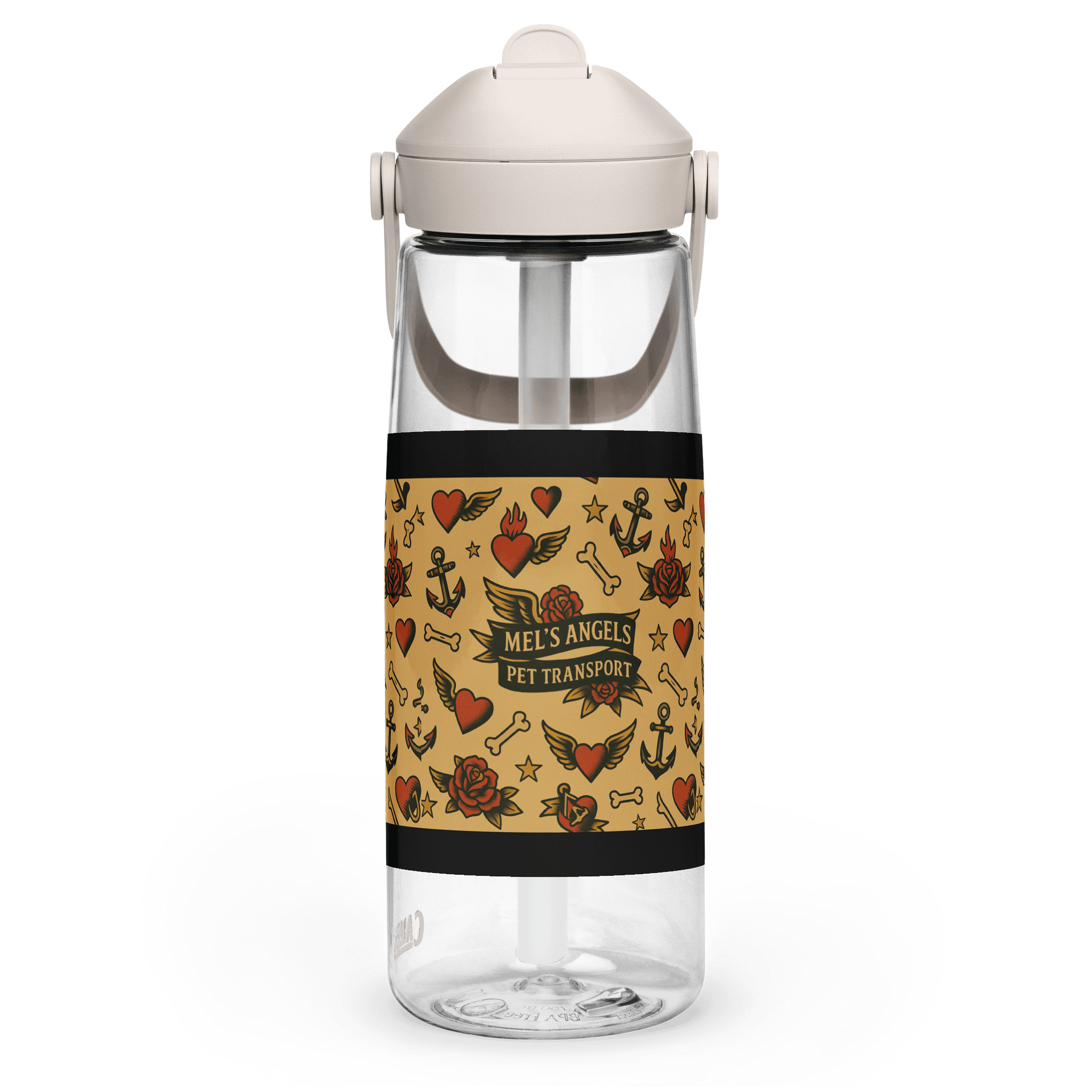 Mel’s Angels Pit Stop Tattoo Style CamelBak Water Bottle – Vintage Rockabilly Travel Gear product image (2)