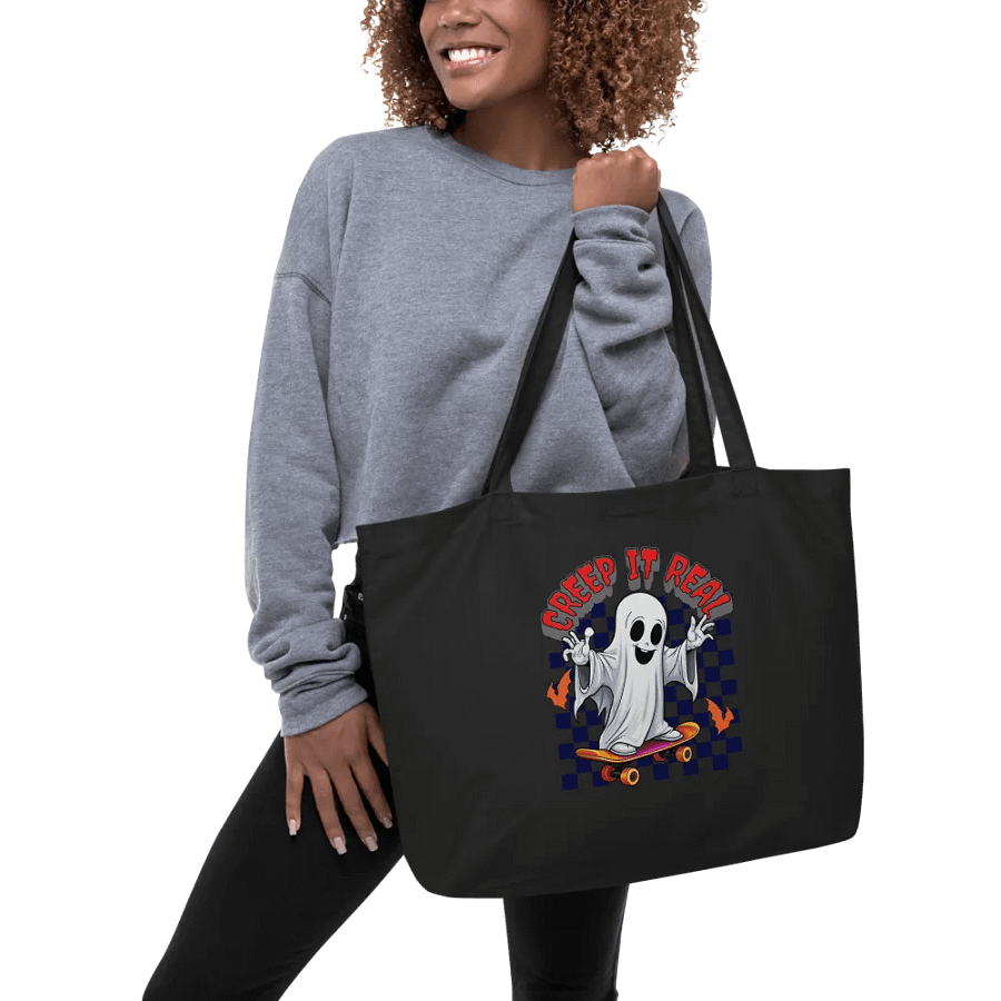 Creep It Real Skateboarding Ghost Tote product image (3)