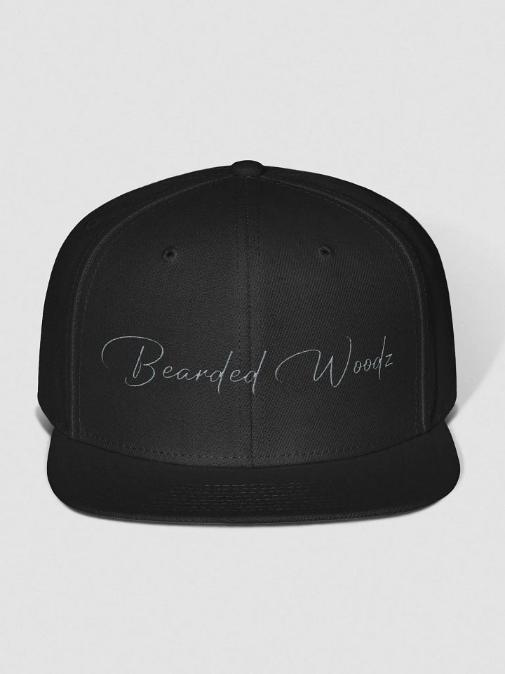 Bearded Woodz Signature Snapback Cap (Grey Embroidery) product image (1)