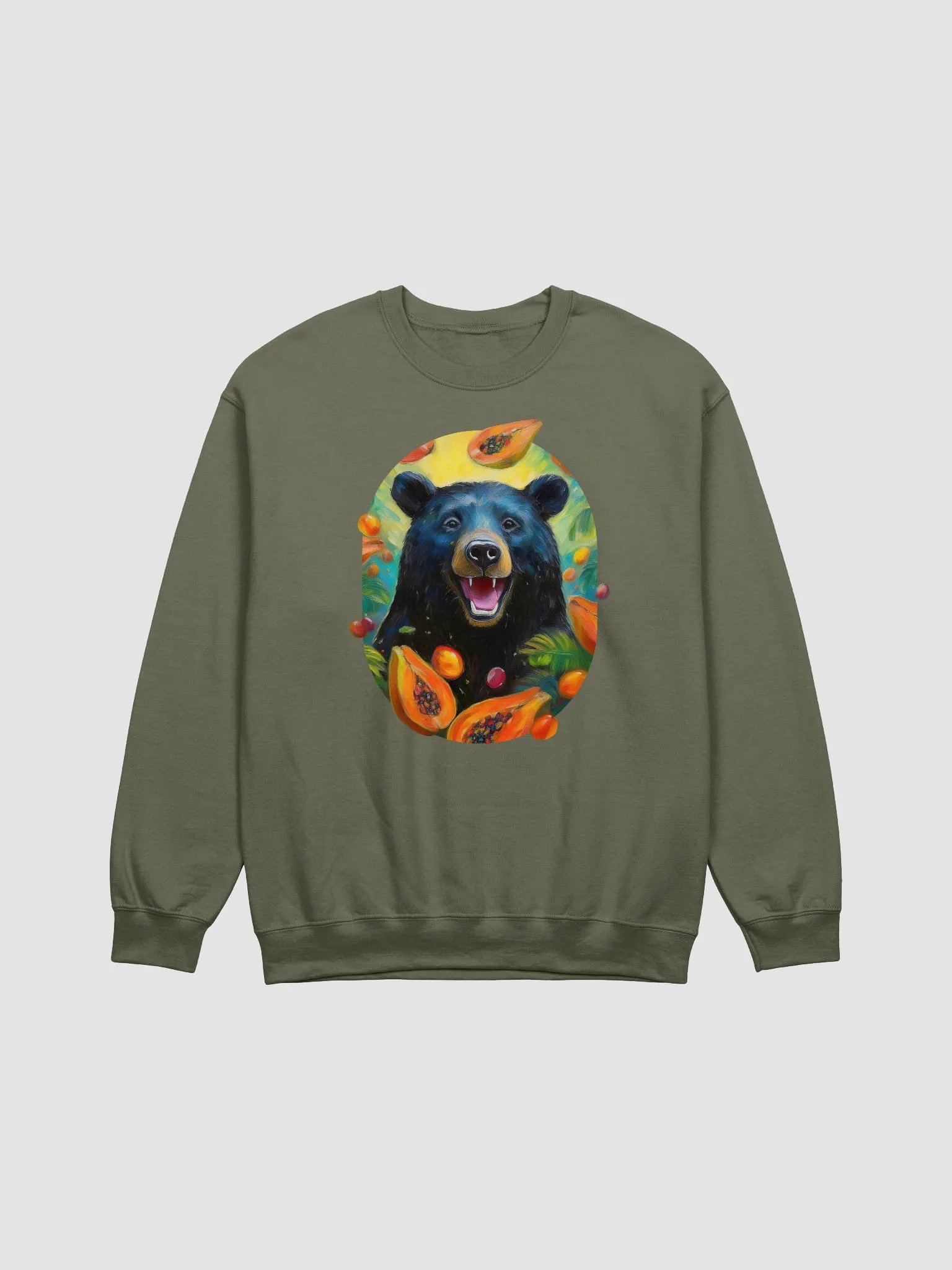 Papaya Bear Crewneck Sweatshirt product image (1)