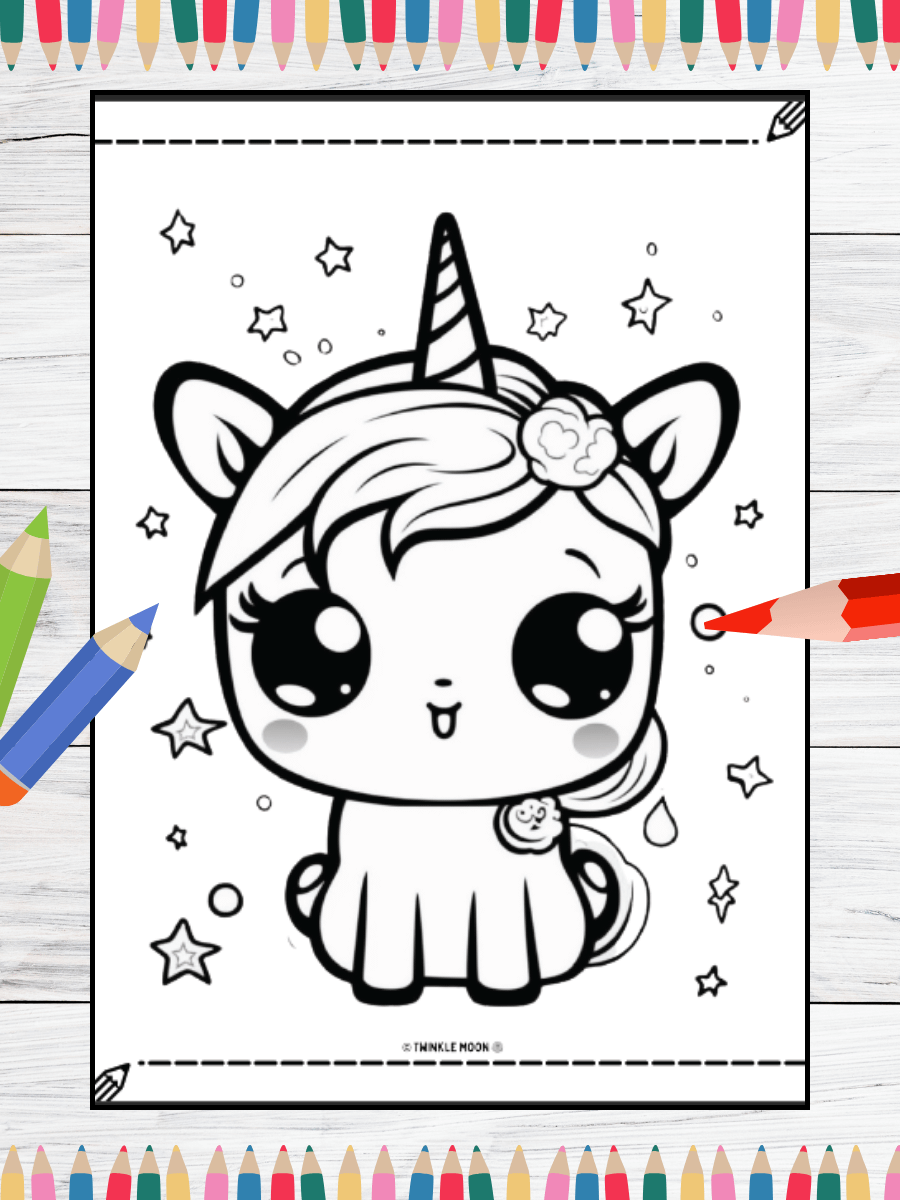 20 Cute Kawaii Coloring Pages#5 (PDF Coloring Pages) product image (4)