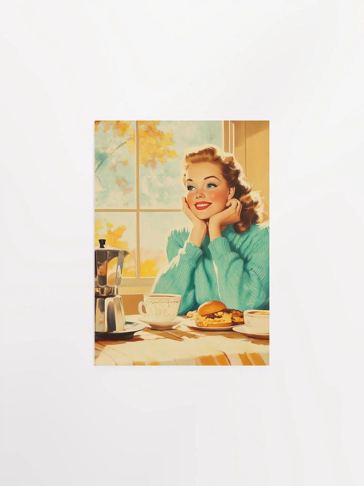 Morning Coffee Retro Poster - Nostalgic Classic Morning Art Print product image (3)