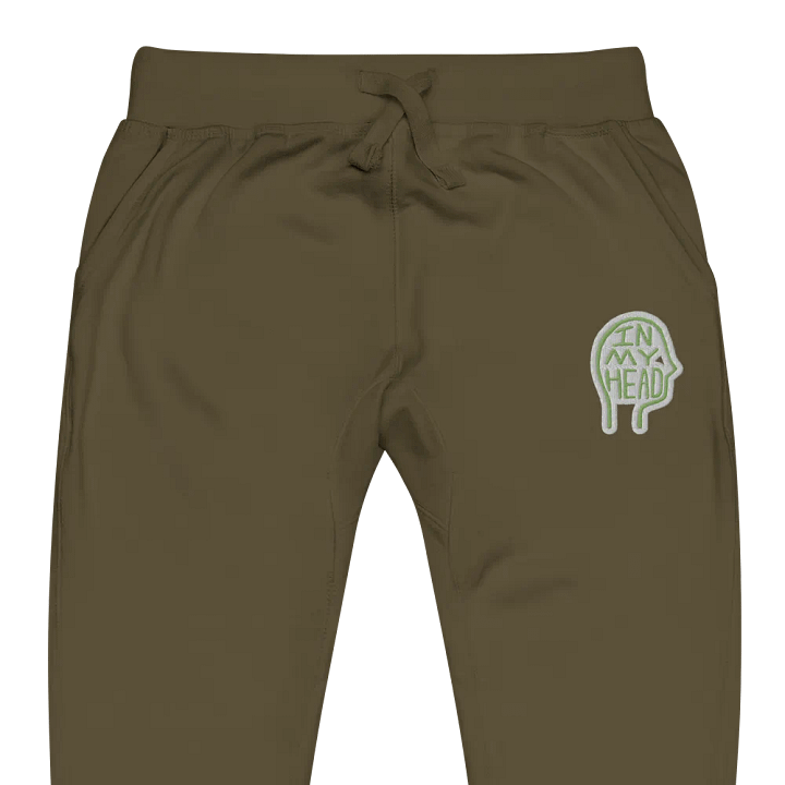 In My Head (lime bubble design) embroidered fleece joggers product image (7)