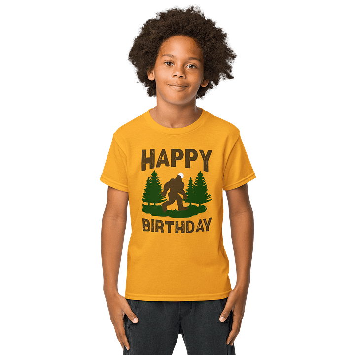 Happy Birthday (Bigfoot) T-Shirt For Kids product image (3)