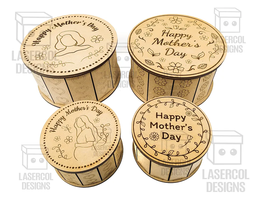 Mother's Day Gift Boxes (4 Styles, 2 Sizes) - Laser Cut Files product image (5)