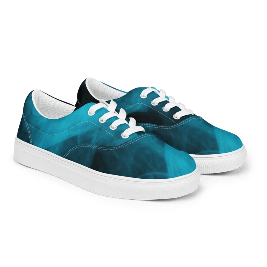 Ethereal Blue Smoke Swirl Men's Canvas Shoes product image (11)