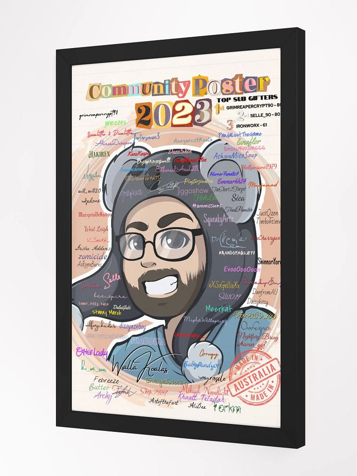 WallaKoalas Community Framed Poster of 2023. product image (2)