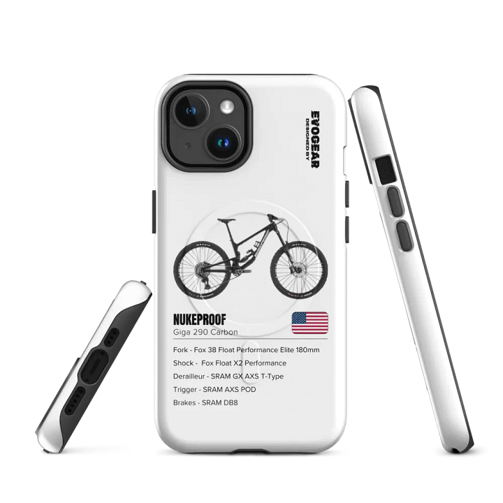 White Nukeproof Giga 290 Carbon iPhone MagSafe Case 2.0 product image (1)