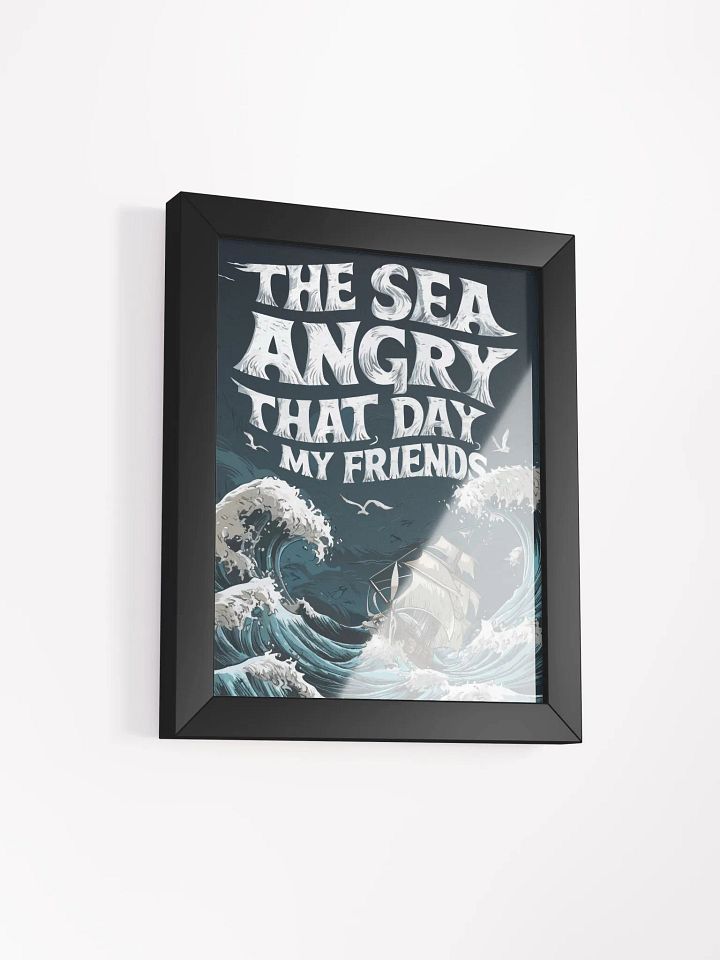 Dramatic Ocean Storm Matte Poster: A Ship’s Battle Against Angry Waves product image (17)