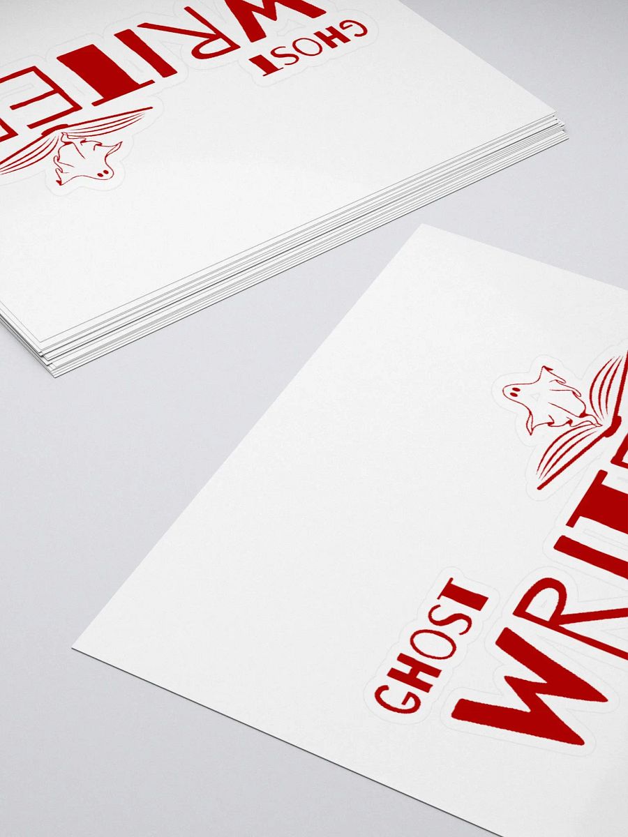 Ghostwriter Red Text with Spook and a Book Sticker product image (4)