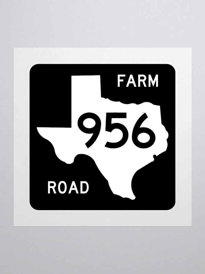Texas Farm Road Sign FM 956 Sticker product image (1)