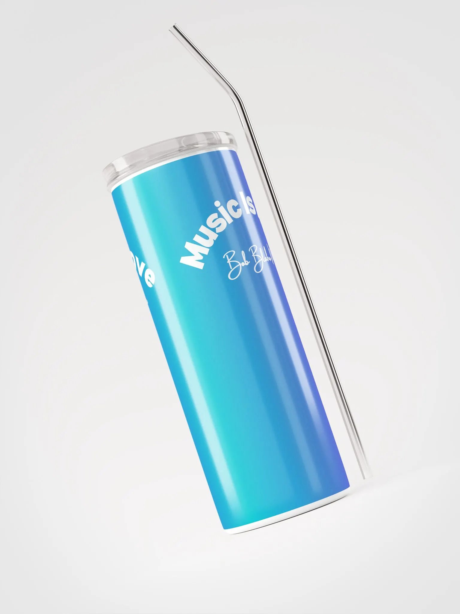 20 oz. Stainless Steel Tumbler w/Straw - Music Is Love product image (7)