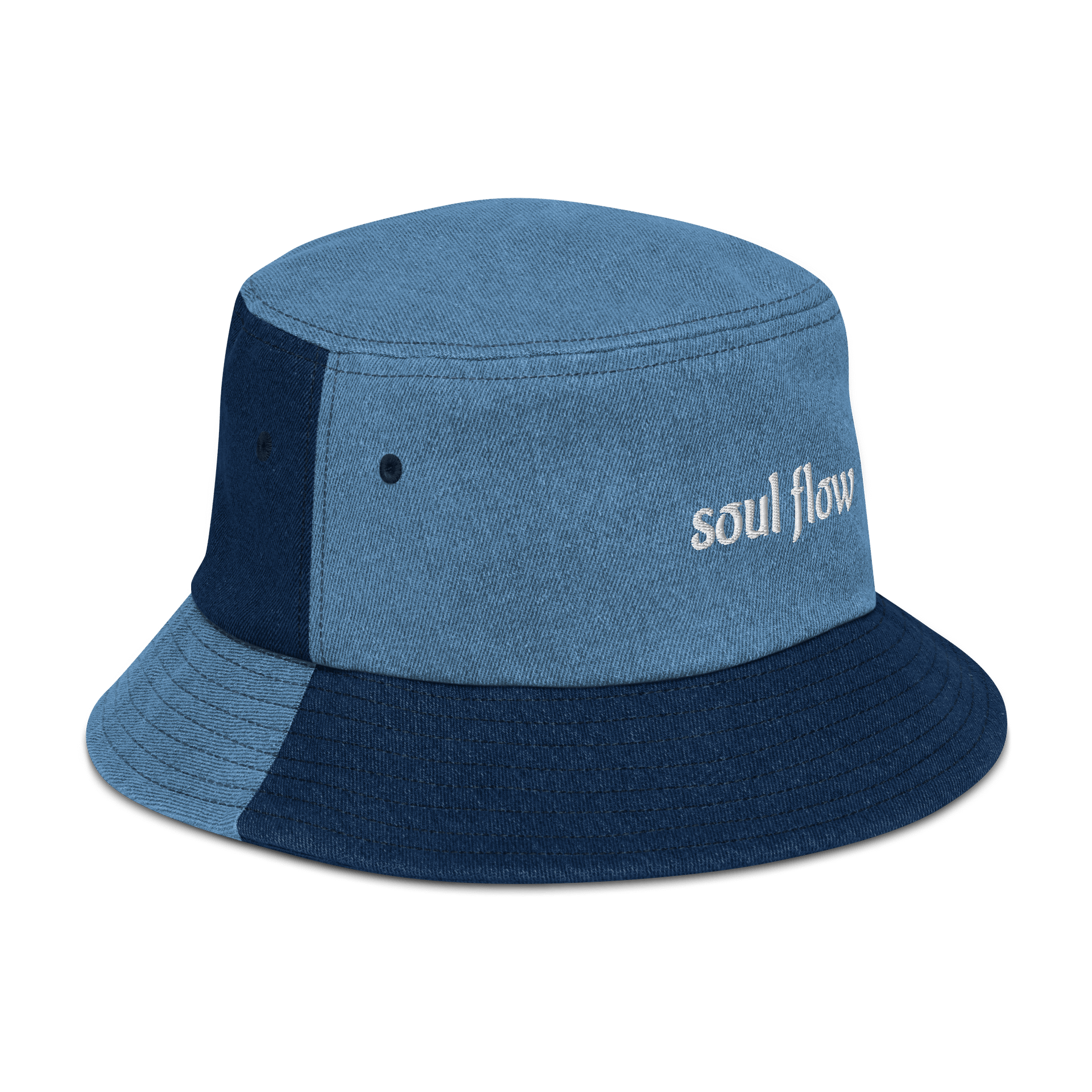 "soul flow" Mixed Denim Bucket Hat product image (3)