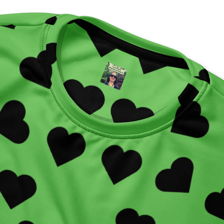 Abstract Love Pattern Black Hearts Coloured Background Unisex Sweatshirt product image (10)