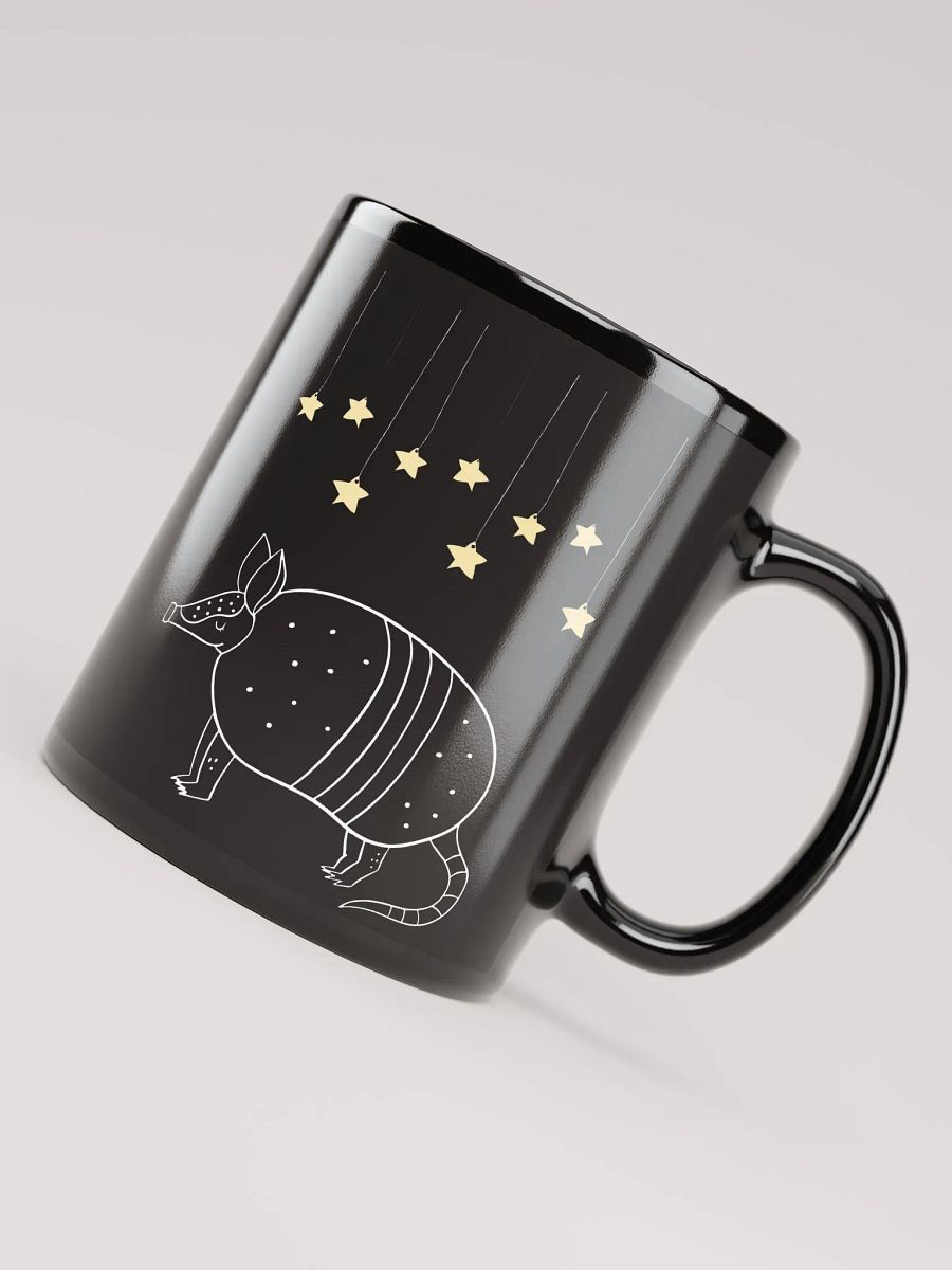 Starry Armadillo | Black Glossy Mug product image (4)