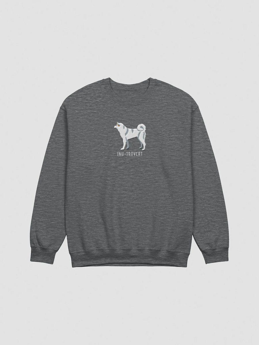 Inu-Trovert Sweatshirt (Embroidered) of a Japanese Akita Inu(White) product image (10)