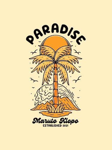 paradise island with waves product image (1)