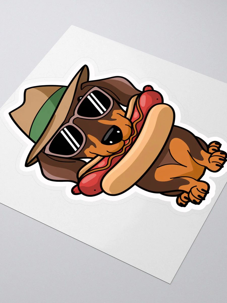 Hot Dog Dachshund Sticker – Cool Pup with a Hot Dog! product image (9)