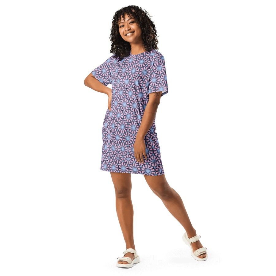 Abstract Cool Geometric T Shirt Dress product image (7)