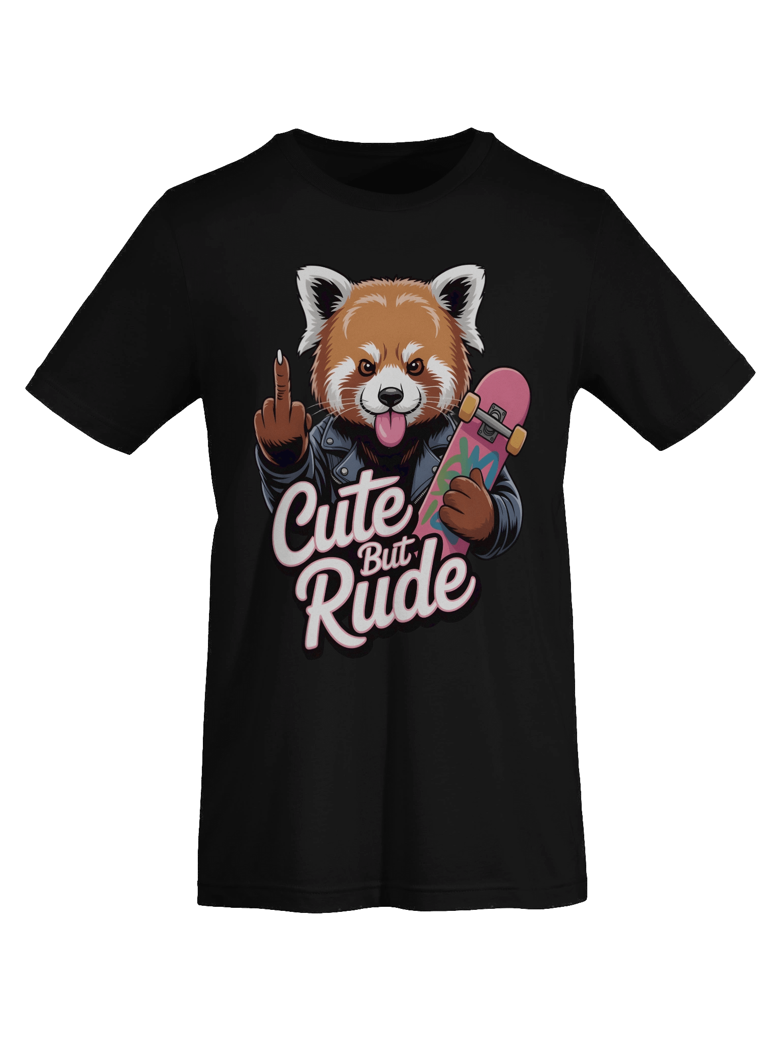 Cute But Rude Red Panda Skateboarder T-Shirt product image (63)