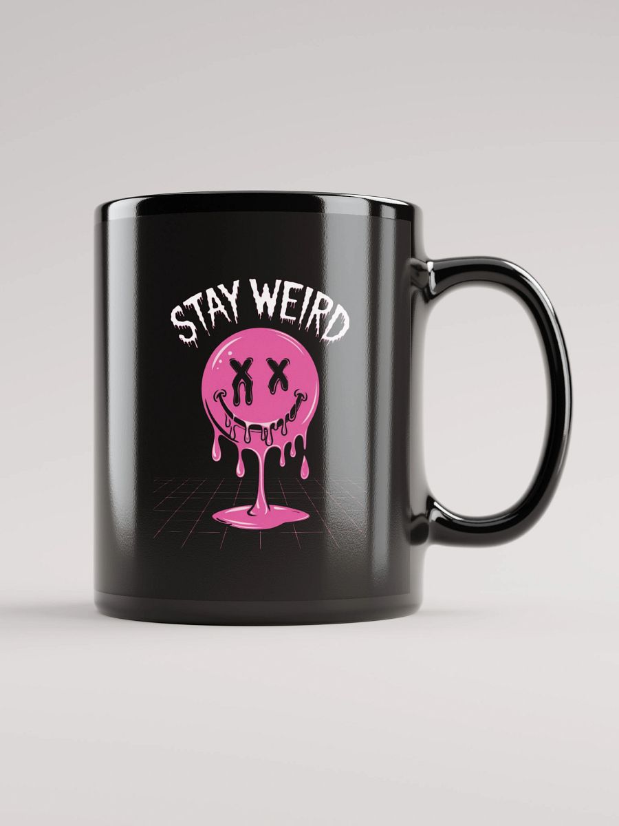 Stay Weird Black Glossy Mug product image (1)