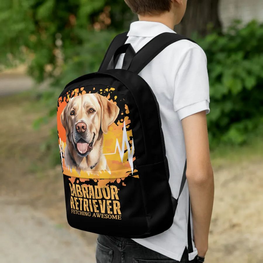 Labrador Retriever Fetching Awesome All Over Print Backpack product image (3)