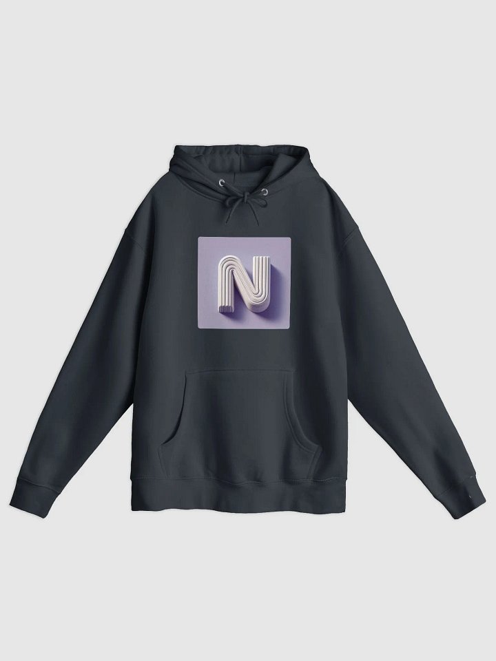 N-Style Layered Letter Unisex Hoodie | AI design initial N product image (2)