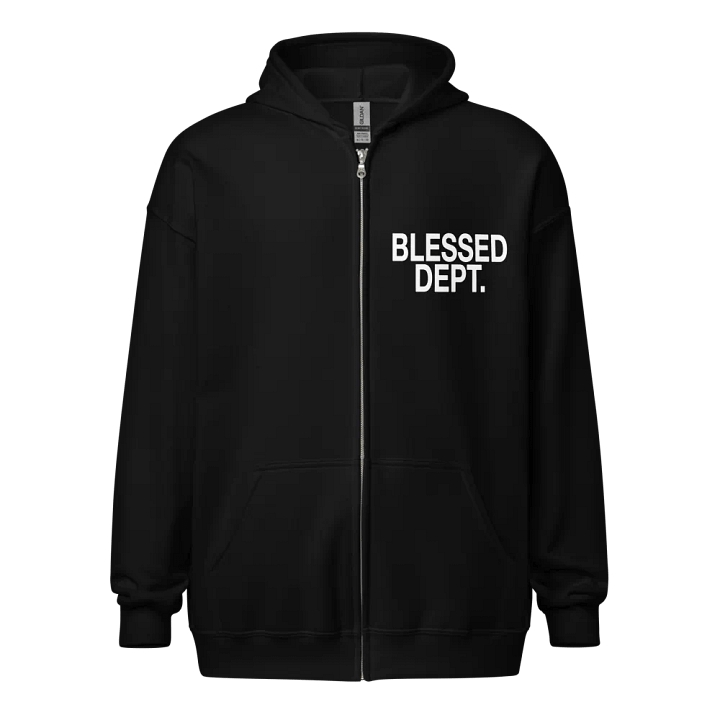 Blessed Dept. White Font Zip-Up product image (1)