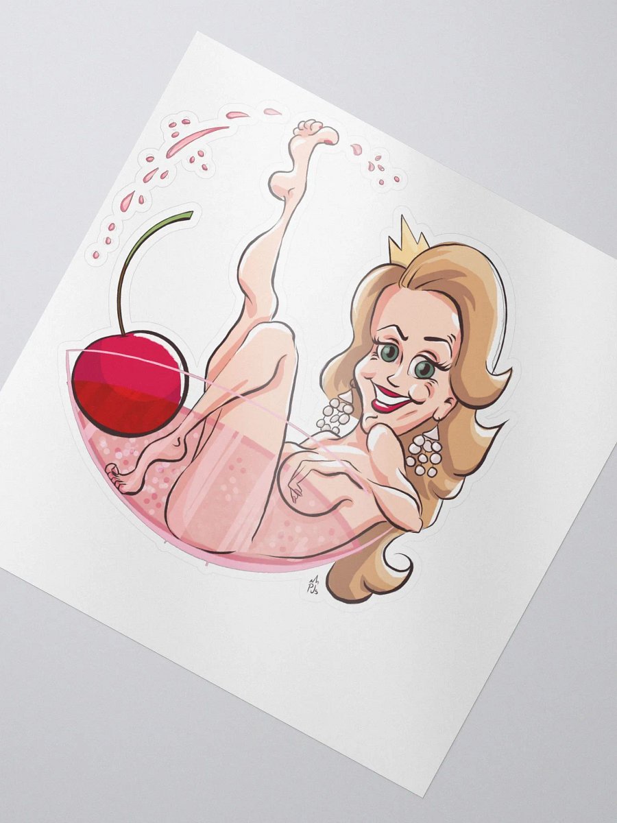 Princess in a Champagne Glass sticker product image (2)