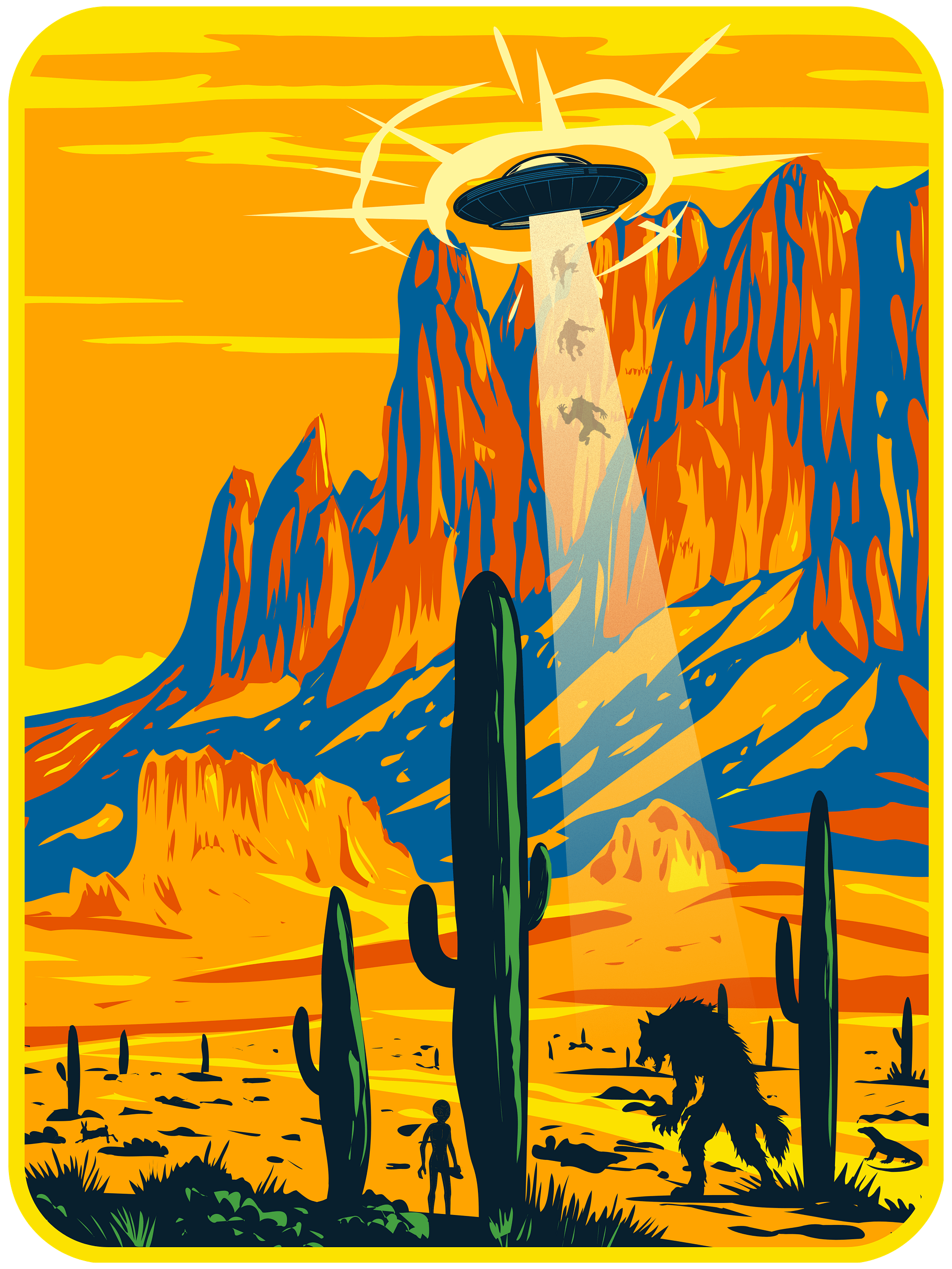 Skinwalker UFO Abduction Enamel Mug product image (3)