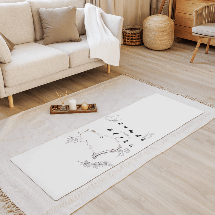 Glittering Heart Yoga Mat, "Human of the Being" product image (1)