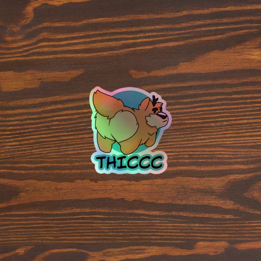 Holographic Thiccc Sticker product image (3)