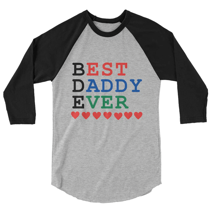 Best Daddy Ever Tultex Fine Jersey Raglan Tee product image (2)