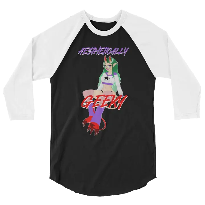 Aesthetically Geeky Demon Baseball Tee product image (12)