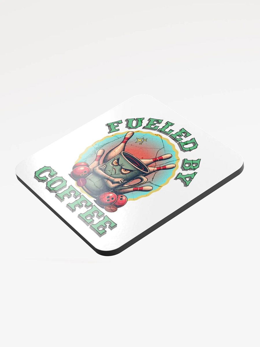 Fueled by Coffee Bowling Glossed Cork Coaster product image (4)