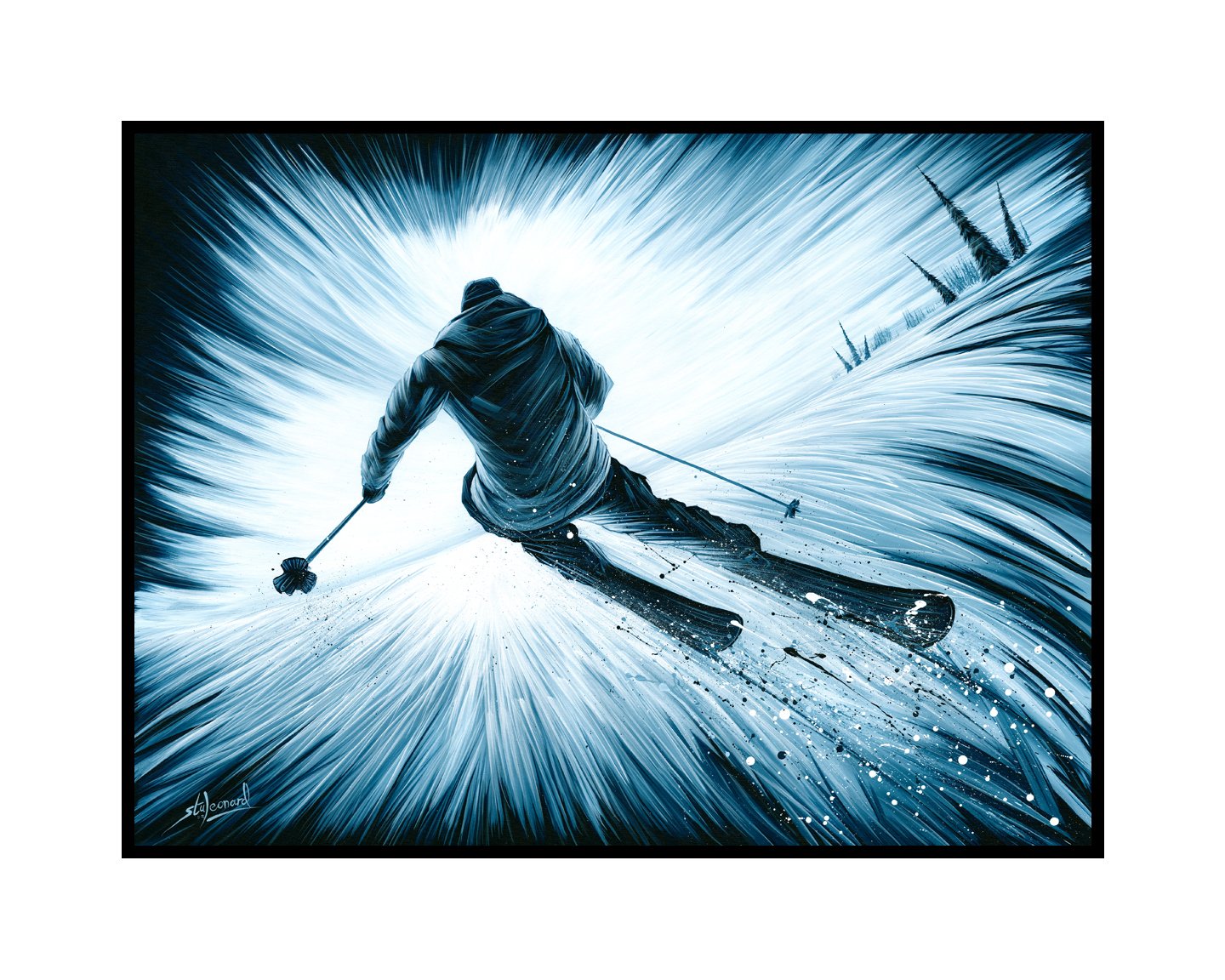 Skiing The Winter Light 2 - Mounted Print product image (1)