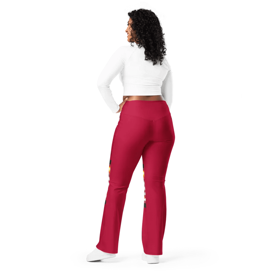 flare leggings- red product image (12)