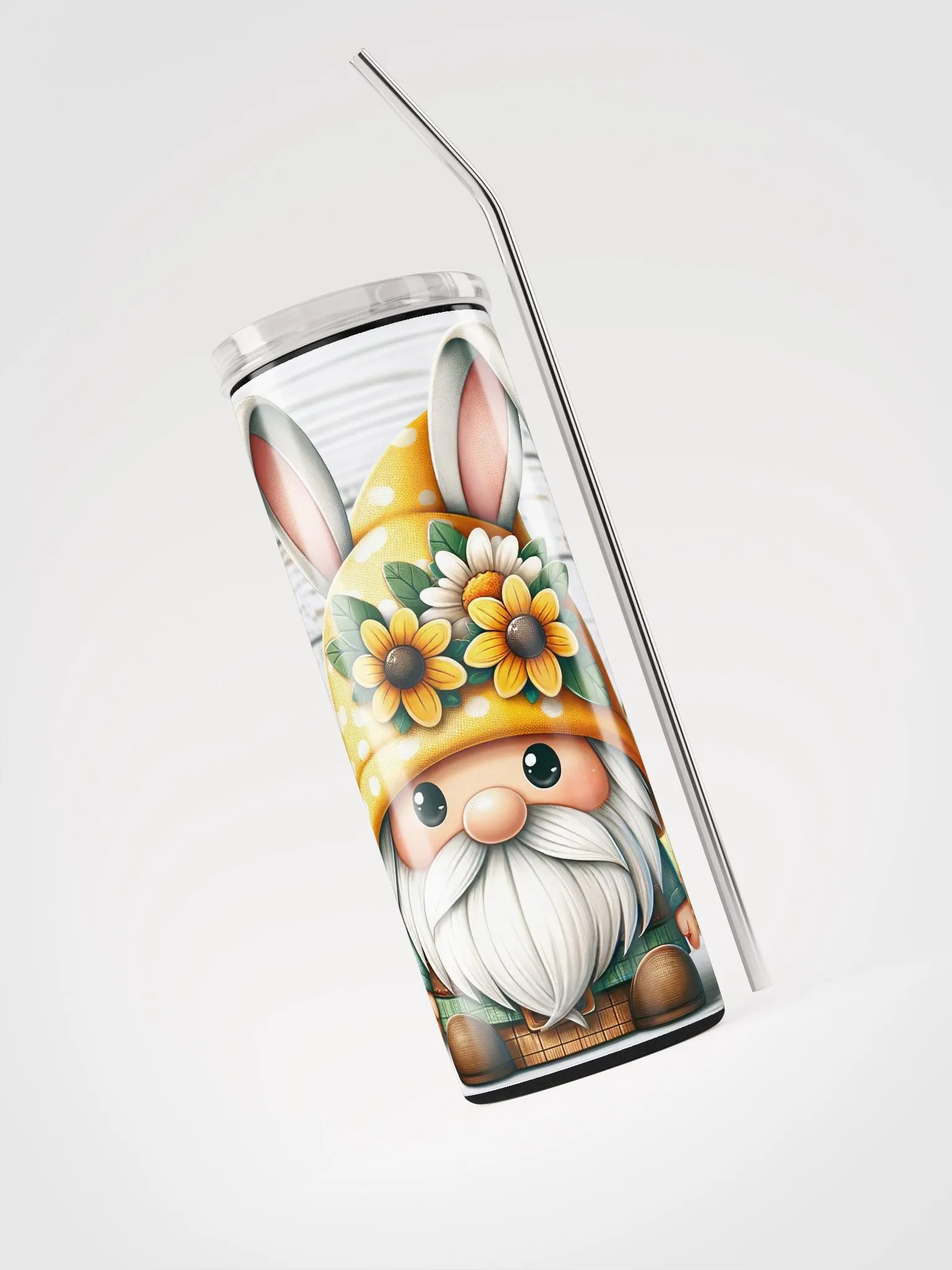 Bunny Hat Gnome Stainless Steel Tumbler product image (5)