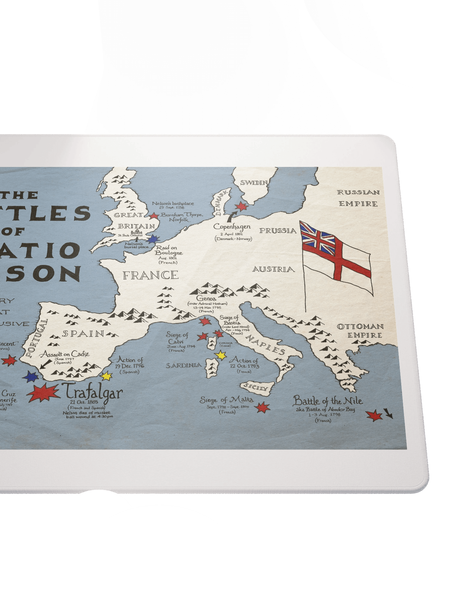The Battles of Horatio Nelson - Gaming Mouse Pad product image (5)