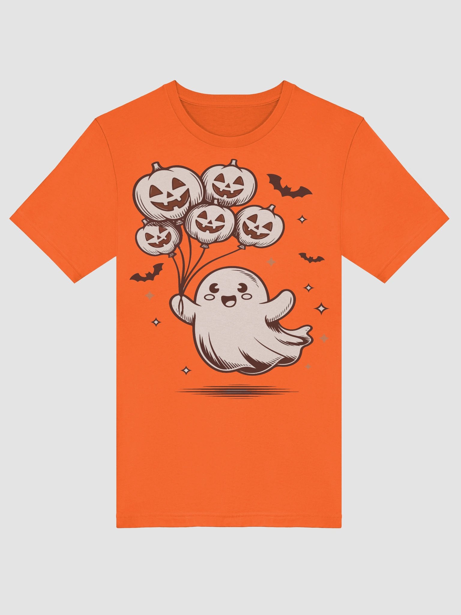 Cute Ghost & Pumpkin Balloons Halloween T-Shirt – Funny Spooky Season Shirt for Kids & Adults product image (5)
