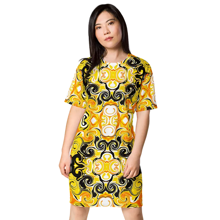 Yellow Baroque Luxe All-Over T-Shirt Dress product image (2)