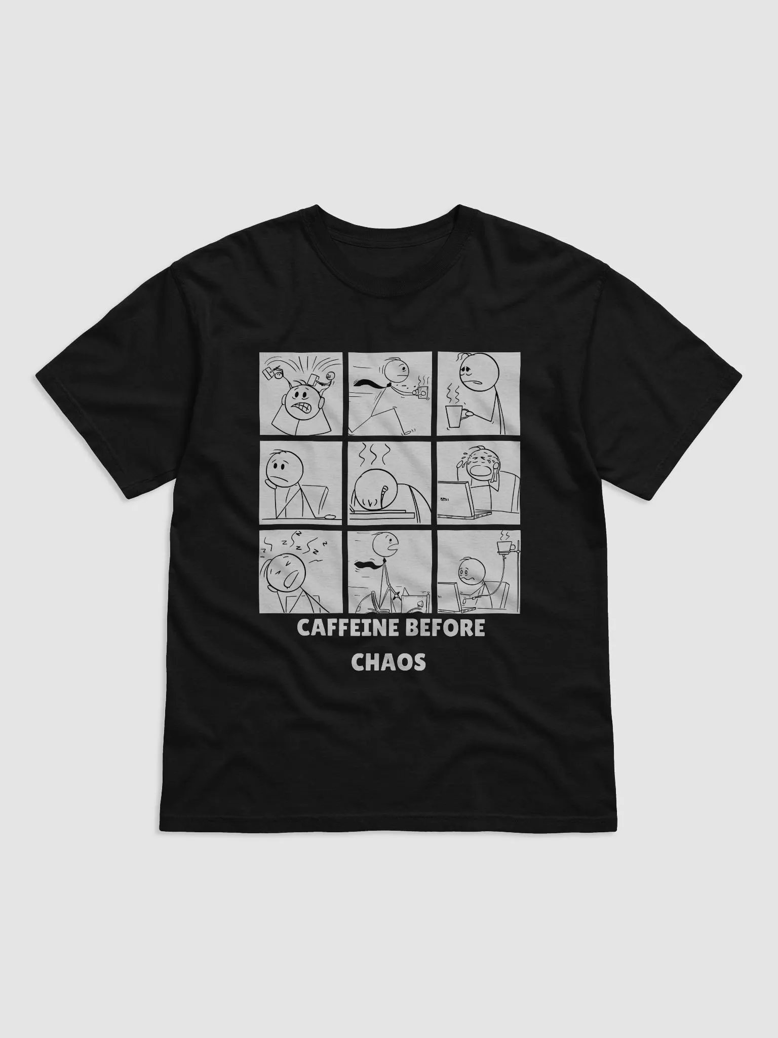 CAFFEINE BEFORE CHAOS T-SHIRT (WHITE) product image (2)