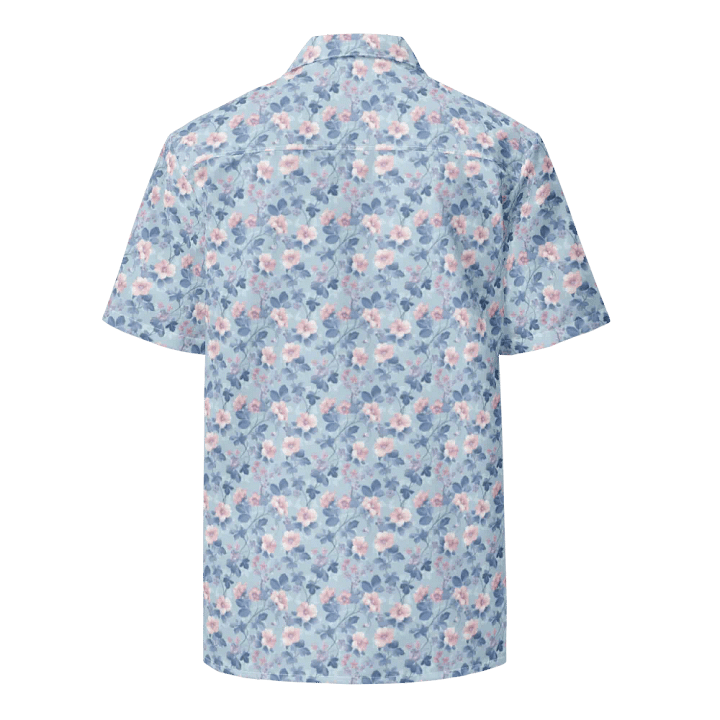 Serene Blue Blossoms Button-Down Shirt product image (2)
