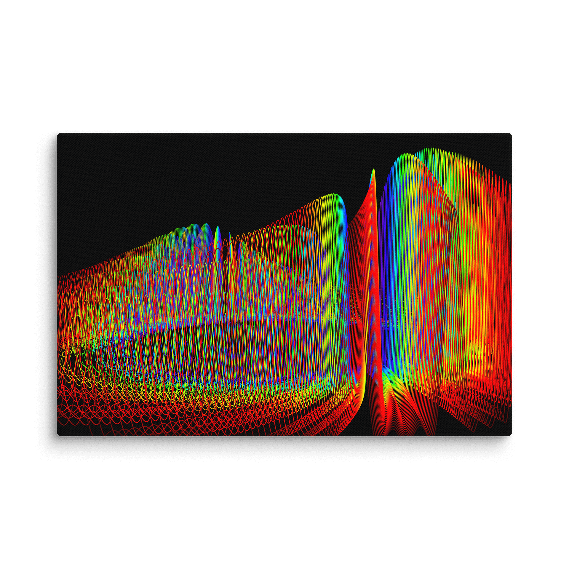 Sparse Spectral Spaceport Phi - Diffraction Curves Physics Art Canvas Print product image (1)