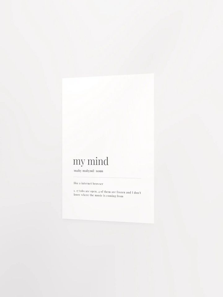 My Mind Definition Poster Print product image (2)