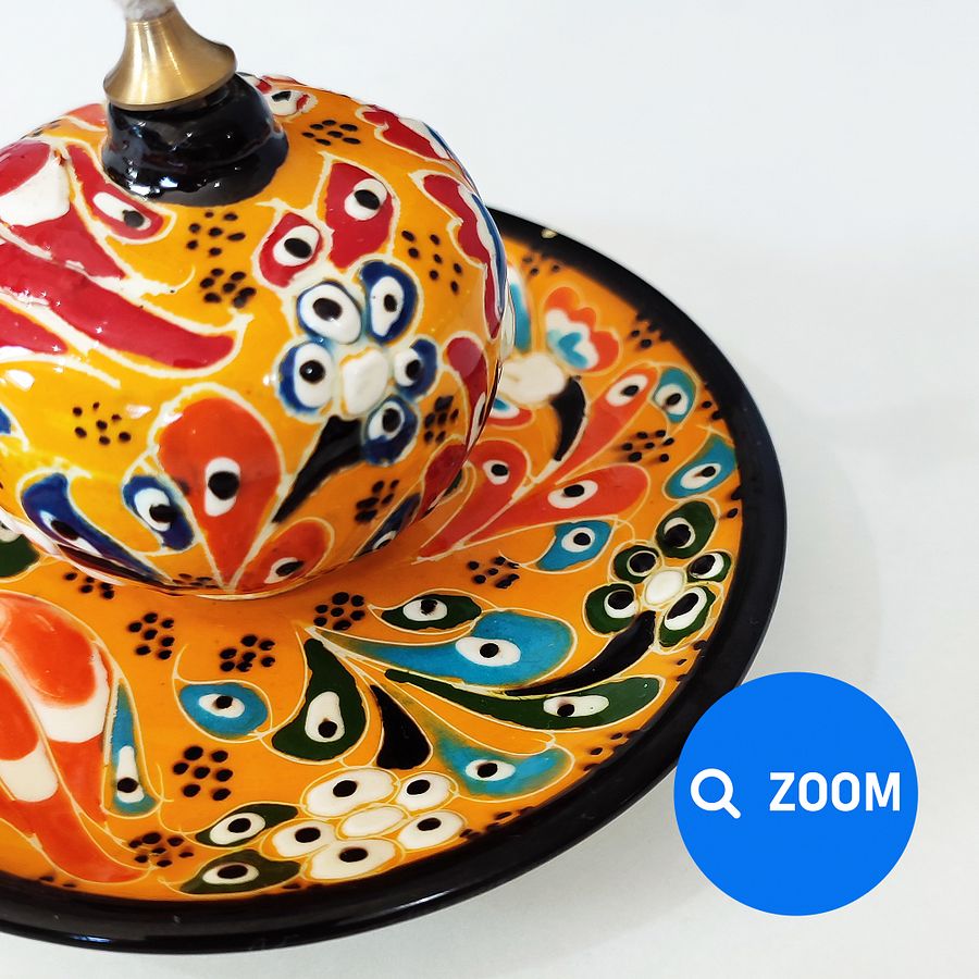 Ceramic aroma oil lamp — handmade pottery, handmade ceramic, home decor, handmade gift, Turkish ceramic product image (5)